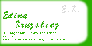 edina kruzslicz business card